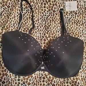 New Bejeweled Black Bra- Frederick's of Hollywood